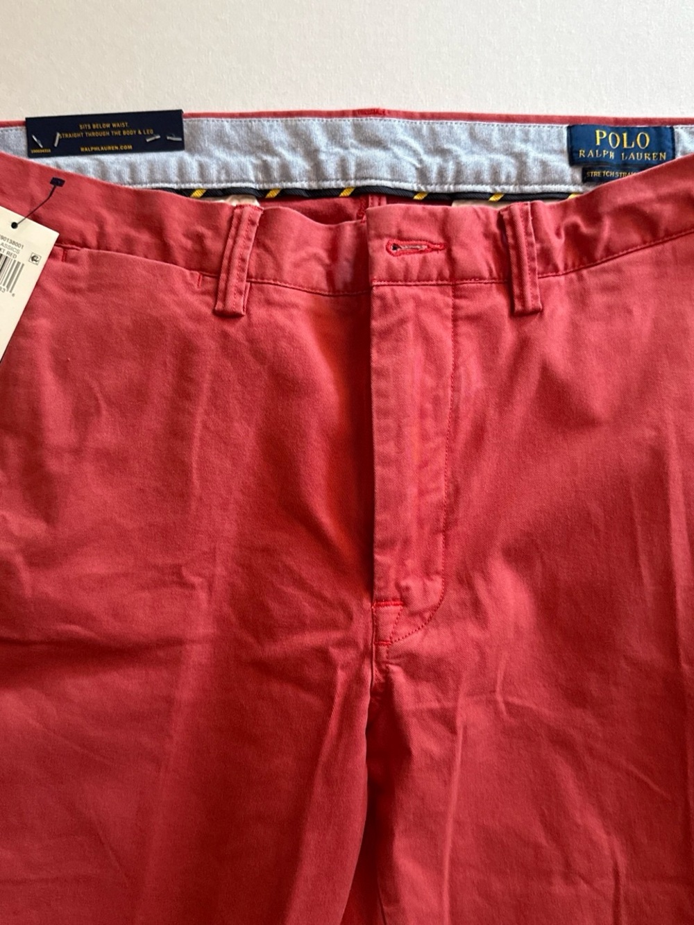 Ralph Lauren Men's Coral Red Chino Pants